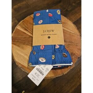 J. Crew Woven Cotton Boxer Shorts Donut Print Blue Men's Large New